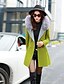 cheap Women&#039;s Coats &amp; Trench Coats-Women&#039;s Going out / Work Simple / Street chic CoatColor Block Hooded Long Sleeve Fall / Winter Pink / Red /