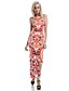 cheap Women&#039;s Dresses-Women&#039;s Bodycon Sleeveless Color Block Flower Print Summer Boho Beach Blue Orange S M L XL XXL / Maxi