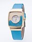 voordelige Trendy Horloge-Dames Polshorloge Zwevende kristallen horloge Square Watch Kwarts Gewatteerd PU-leer Zwart / Wit / Blauw Hot Sale / Analoog Dames Informeel Modieus - Roze Lichtblauw Khaki