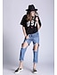 voordelige Damesbroeken-Dames Street chic Medium taille Micro-elastisch Jeans BroekEffen