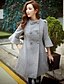 cheap Women&#039;s Coats &amp; Trench coats-DABUWAWA Women&#039;s Flare Sleeve Casual/Daily / Work Vintage / Sophisticated CoatSolid Crew Neck Long Sleeve