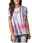 voordelige Dames T-shirts-Dames Eenvoudig Zomer Herfst T-shirt,Casual/Dagelijks Print Ronde hals Korte mouw Polyester Dun