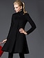 olcso Női kabátok és ballonkabátok-Kabát Hosszú Fekete Piros M L XL