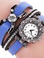 cheap Bracelet Watches-Women&#039;s Bracelet Watch Wrap Bracelet Watch Quartz Quilted PU Leather Black / White / Blue Hot Sale Cool / Analog Ladies Casual Fashion - Blue Pink Light Blue