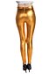 levne Legíny-Dámské Polyuretan Legging - Jednobarevné Zlatá