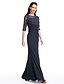 cheap Mother of the Bride Dresses-A-Line Mother of the Bride Dress Convertible Dress Scoop Neck Floor Length Chiffon Half Sleeve No with Appliques 2023