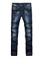 economico Pantaloni da uomo-Jeans Uomo Casual Tinta unita Cotone Blu