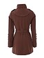 cheap Women&#039;s Coats &amp; Trench Coats-Women&#039;s Daily Basic Plus Size Coat, Solid Colored Brown / Navy Blue / Red XXL / XXXL / 4XL