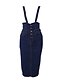cheap Women&#039;s Skirts-Women&#039;s Daily Cotton Pencil Skirts - Solid Colored Denim Navy Blue S M L / Slim