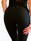 billige Leggings-Dame Bomull Ensfarget Sporty Tights Svart Rød Kakifarget S M L