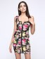 cheap Women&#039;s Dresses-Women&#039;s Club Mini Bodycon Dress - Floral Strap Summer Cotton Black White Green M L XL XXL