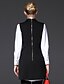 billige Blazere og jakker til damer-frmz kvindearbejde simpel foråret blazersolid hak revers ærmeløs sort polyester medium