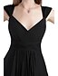 cheap Cocktail Dresses-A-Line / Fit &amp; Flare Off Shoulder Short / Mini Chiffon Little Black Dress Cocktail Party Dress with Pleats by TS Couture®