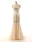 cheap Evening Dresses-Mermaid / Trumpet Sweetheart Sweep / Brush Train Satin Formal Evening Dress with Beading Appliques Lace by Shang Shang Xi