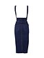 cheap Women&#039;s Skirts-Women&#039;s Daily Cotton Pencil Skirts - Solid Colored Denim Navy Blue S M L / Slim