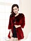 cheap Women&#039;s Coats &amp; Trench Coats-Fur Coat Long Wine Black Purple S M L