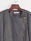 voordelige Damesjassen &amp; trenchcoats-Women&#039;s Coat Work Daily Fall Long Coat Regular Fit Basic Jacket Long Sleeve Black Gray / Round Neck