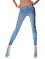 cheap Leggings-Women&#039;s Solid Color / Print Legging - Floral Light Blue
