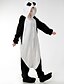 voordelige Pyjama&#039;s &amp; Loungekleding-Dames Pyjama  - Patchwork Dik Katoenmix Fleece Wit