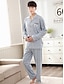 voordelige Herenpyjama&#039;s &amp; badjassen-Heren Ronde hals Kostuum Pyjama - Ruitjes, Print / Print