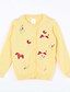 cheap Girls&#039; Clothing-Daily Print Cotton Sweater &amp; Cardigan Yellow