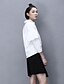 cheap Women&#039;s Blouses &amp; Shirts-Women&#039;s Daily Casual All Seasons ShirtSolid Shirt Collar Long Sleeve White Cotton