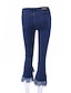cheap Women&#039;s Pants-Women&#039;s Punk &amp; Gothic Cotton Loose / Jeans Pants - Solid Colored Tassel High Rise