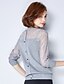 billige Bluser og trøjer til kvinder-Dame - Patchwork Blonder Gade I-byen-tøj Skjorte