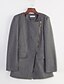 cheap Women&#039;s Coats &amp; Trench Coats-Women&#039;s Coat Work Daily Fall Long Coat Regular Fit Basic Jacket Long Sleeve Black Gray / Round Neck