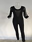 cheap Women&#039;s Jumpsuits &amp; Rompers-Women&#039;s Solid Black JumpsuitsSexy Round Neck Long Sleeve