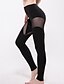 cheap Leggings-Women&#039;s Solid Color Cross - spliced Legging Patchwork Black One-Size