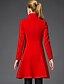 זול מעילים ומעילי גשם לנשים-מעיל ארוך שחור אדום M L XL