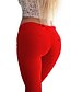 abordables Leggings-Mujer Algodón Un Color Deportivo Legging Negro Rojo Caqui S M L