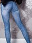 olcso Leggingek-Női Pamut Egyszínű / Farmer Legging - Egyszínű Fekete Kék
