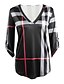 ieftine Bluze mărime mare-Pentru femei Tricou Plisat În V Roz Alb Negru Zilnic Îmbrăcăminte Bumbac / Iarnă