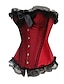 cheap Corsets &amp; Shapewear-Corset Women&#039;s Red Spandex Overbust Corset Lace Up Patchwork