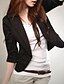 abordables Blazers Femme-Blazer Femme-Couleur Pleine,Travail / Printemps / Automne