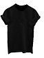 cheap Plus Size Tops-Women&#039;s T shirt Tee Letter Round Neck White Black Daily Weekend Clothing Apparel Cotton / Summer / Short Sleeve / Regular Fit