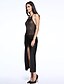 cheap Women&#039;s Dresses-Women&#039;s Sexy Stretchy Sleeveless Maxi Dress Sheer Halter Party Gown Bodycon Dress
