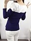 cheap Women&#039;s Sweaters-Women&#039;s Casual / Daily Simple Color Block / Patchwork Long Sleeve Regular Pullover Sweater Jumper, Round Neck Spring / Fall Cotton Black / Pink / Blue