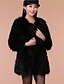 cheap Women&#039;s Coats &amp; Trench Coats-Fur Coat Long Wine Black Purple S M L