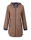 preiswerte Überbekleidung für Damen-Damen Solide / Einfarbig Retro / Niedlich Trenchcoat,Winter Mit Kapuze Langarm Rot / Grün / Orange / Gelb Dick Andere