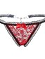 baratos Lingerie Sexy-tiras-g com retalhos de renda feminina&amp;amp; calcinha tangas cintura média sexy algodão roxo tamanho único natal