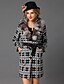 cheap Women&#039;s Coats &amp; Trench coats-DREAMY LAND  Women‘s Formal Vintage CoatEmbroidered V Neck Long Sleeve Winter Gray Wool / Fox Fur Medium