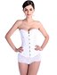 זול Korzety a tvarovací prádlo-Women&#039;s Lace Up Plus Size / Overbust Corset - Jacquard White Black S M L / Sexy