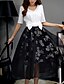 cheap Women&#039;s Skirts-Women&#039;s Going out / Work Street chic A Line Skirts - Floral / Summer