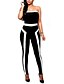 cheap Women&#039;s Jumpsuits &amp; Rompers-Women&#039;s Striped Black / Multi-color JumpsuitsSexy Off Shoulder Sleeveless