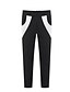 זול חליפות שני חלקים לנשים-טלאים עם קפוצ&#039;ון סגנון רחוב יום יומי\קז&#039;ואל סט מכנס חליפות נשים,אביב / סתיו שרוול ארוך שחור / אפור עבה כותנה
