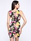 cheap Women&#039;s Dresses-Women&#039;s Club Mini Bodycon Dress - Floral Strap Summer Cotton Black White Green M L XL XXL