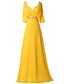 cheap Evening Dresses-A-Line V Neck Floor Length Chiffon Formal Evening Dress with Beading Pleats by Shang Shang Xi